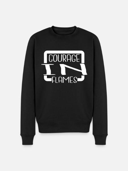 heltemod dristige gerninger første responder mod - Økologisk premium-sweatshirt til mænd - sort