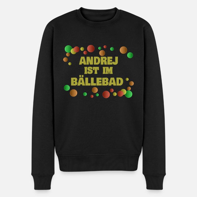 Andrej - Männer Premium Bio Pullover - Schwarz