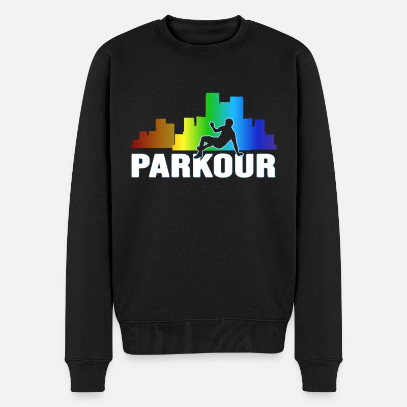 Freerunning Parkour Walljump - Pull Premium bio Homme - noir