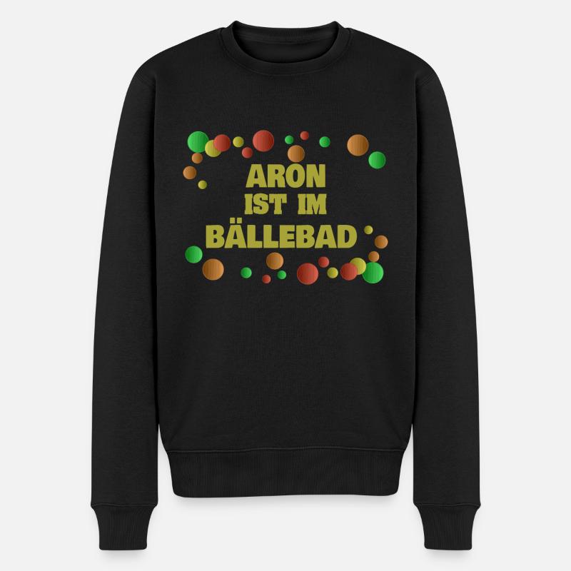 Bälle Aron - Männer Premium Bio Pullover - Schwarz