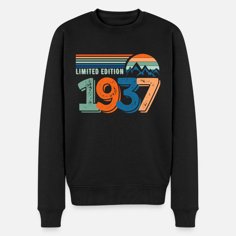 Limitierte Auflage 1937 - Männer Premium Bio Pullover - Schwarz