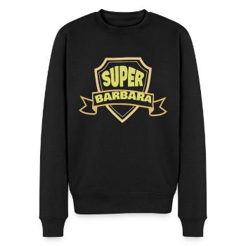Barbara als Frauenname - Männer Premium Bio Pullover - Schwarz - Vorne - Nico (187cm)