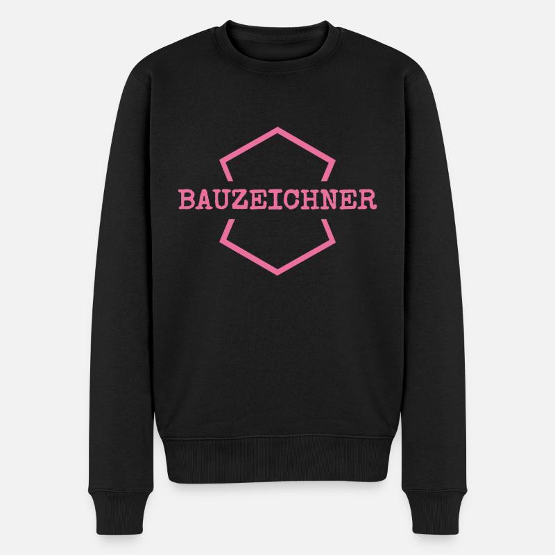 Arbeit Bauzeichner - Männer Premium Bio Pullover - Schwarz
