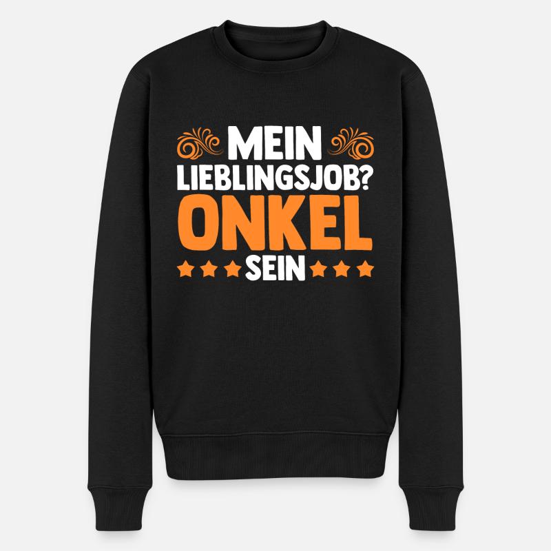 Onkel - Männer Premium Bio Pullover - Schwarz