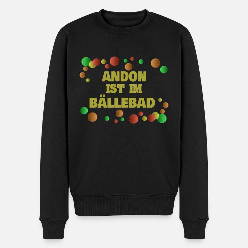Bälle Andon - Männer Premium Bio Pullover - Schwarz