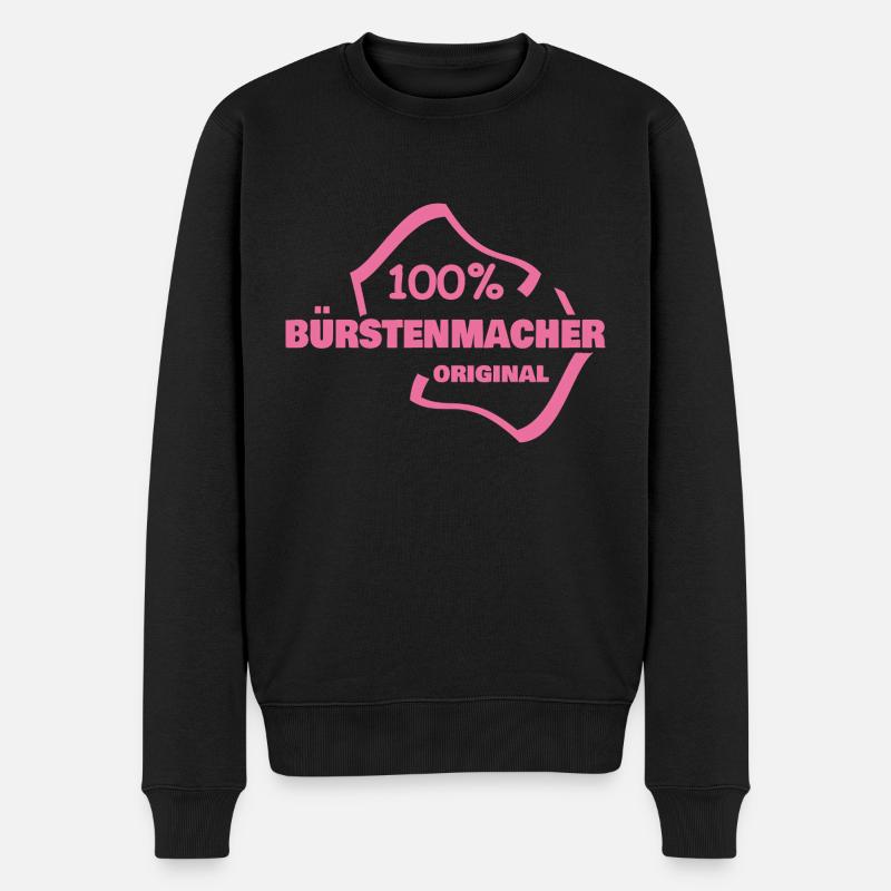 Beruf Buerstenmacher - Männer Premium Bio Pullover - Schwarz