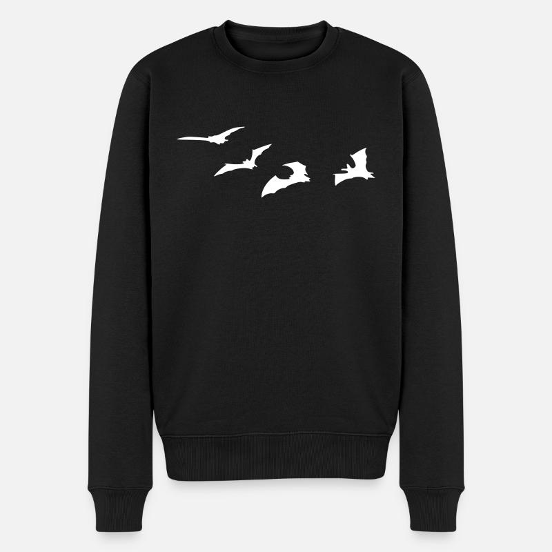 Fledermaus - Fledermäuse - Männer Premium Bio Pullover - Schwarz