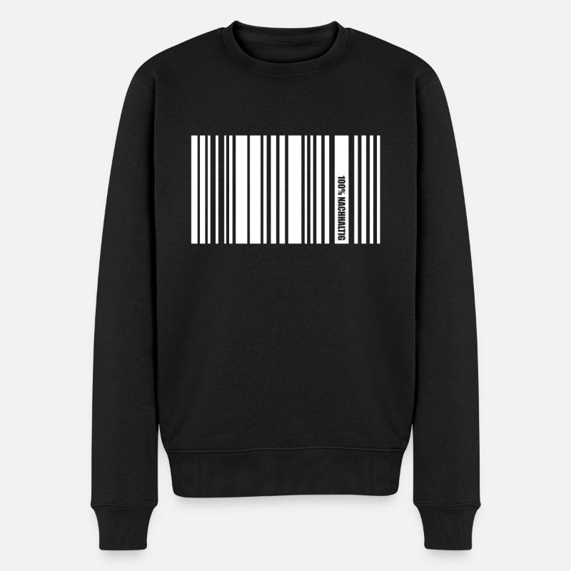 nachhaltig white - Männer Premium Bio Pullover - Schwarz