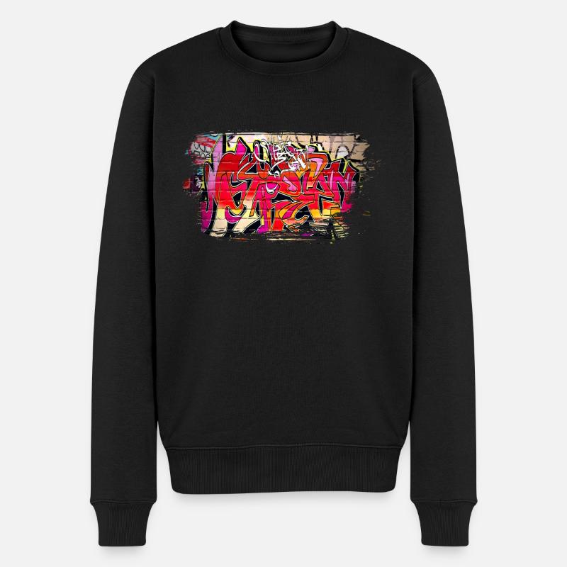 Graffiti - Pull Premium bio Homme - noir