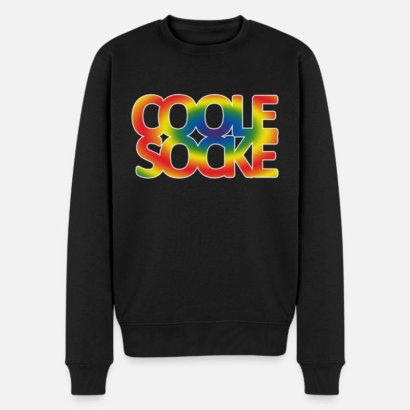 Coole Socke 04 - Männer Premium Bio Pullover - Schwarz