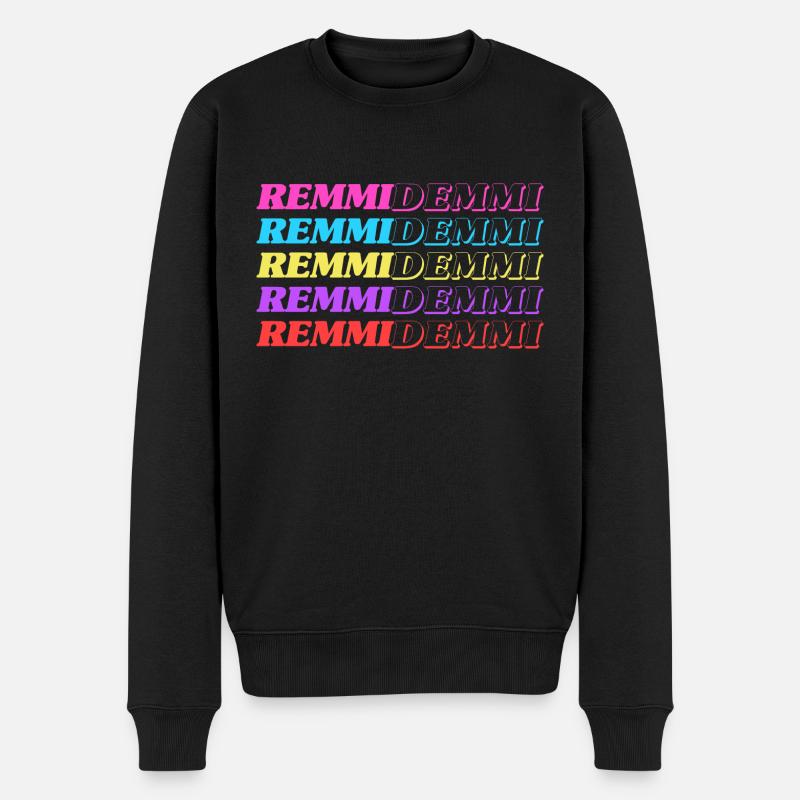 REMMI DEMMI - Männer Premium Bio Pullover - Schwarz