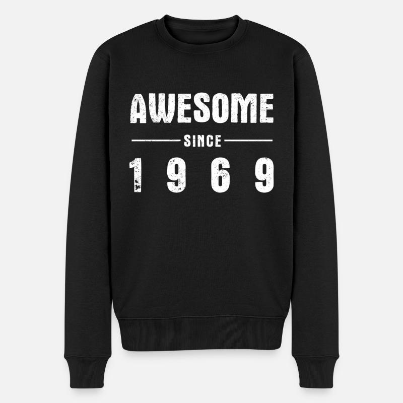 Awesome -since- 1969 - Männer Premium Bio Pullover - Schwarz