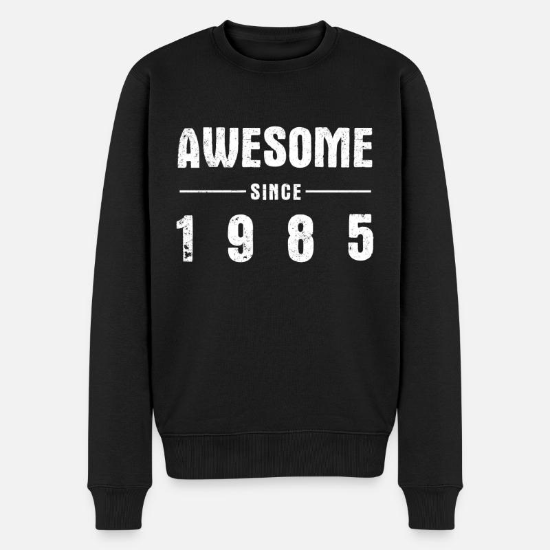 Awesome -since- 1985 - Männer Premium Bio Pullover - Schwarz