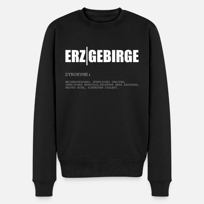 Erzgebirge Synonym - Männer Premium Bio Pullover - Schwarz