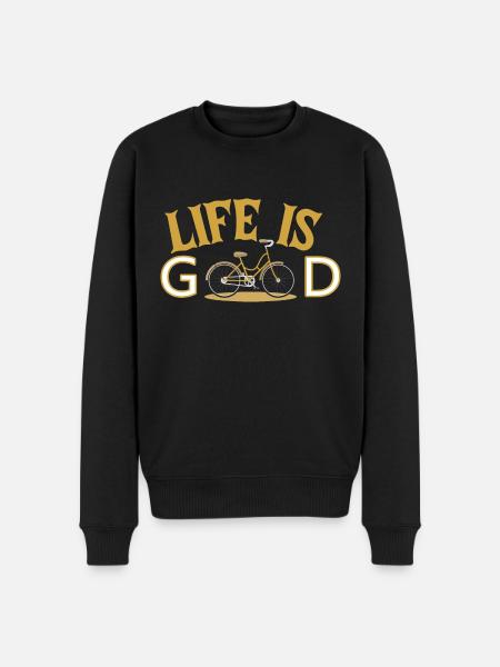 Life is good - Bicycle Edition - Men's Premium Organic Jumper - black