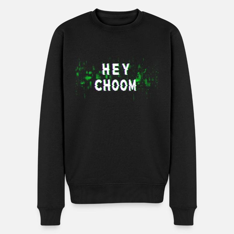 hey choom - Männer Premium Bio Pullover - Schwarz
