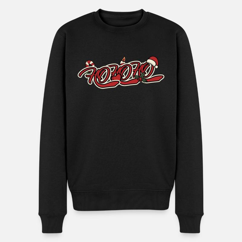 Ho Ho Ho - Noël Weihnachten - Pull Premium bio Homme - noir
