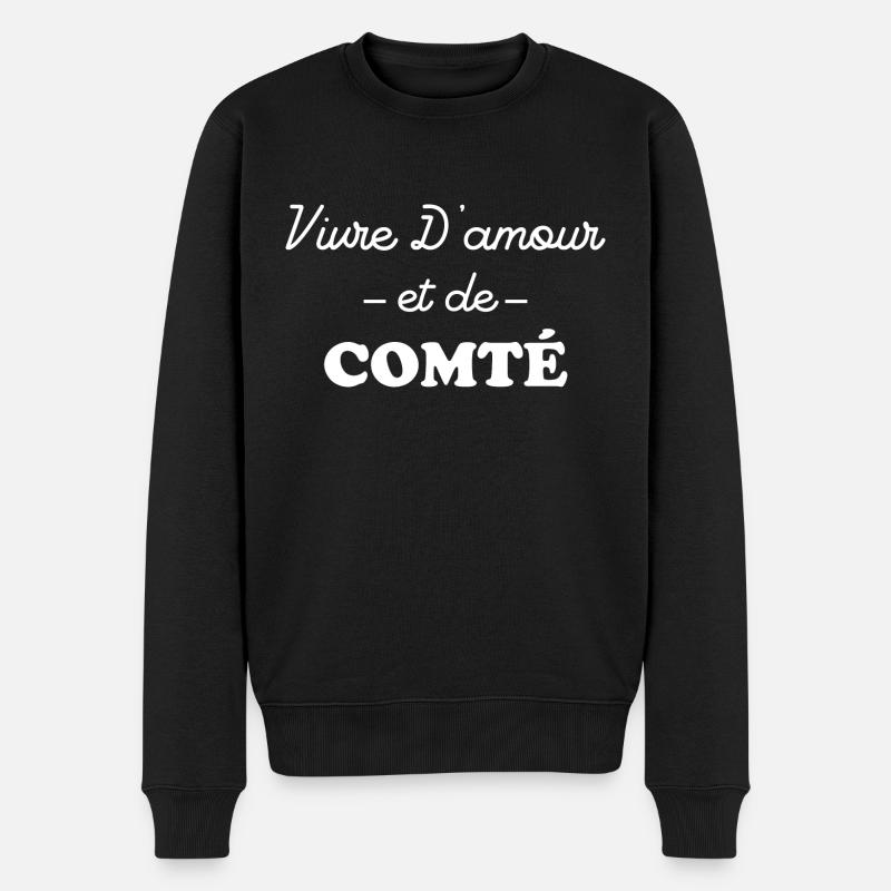 Vivre d'amour et de comté - Pull Premium bio Homme - noir