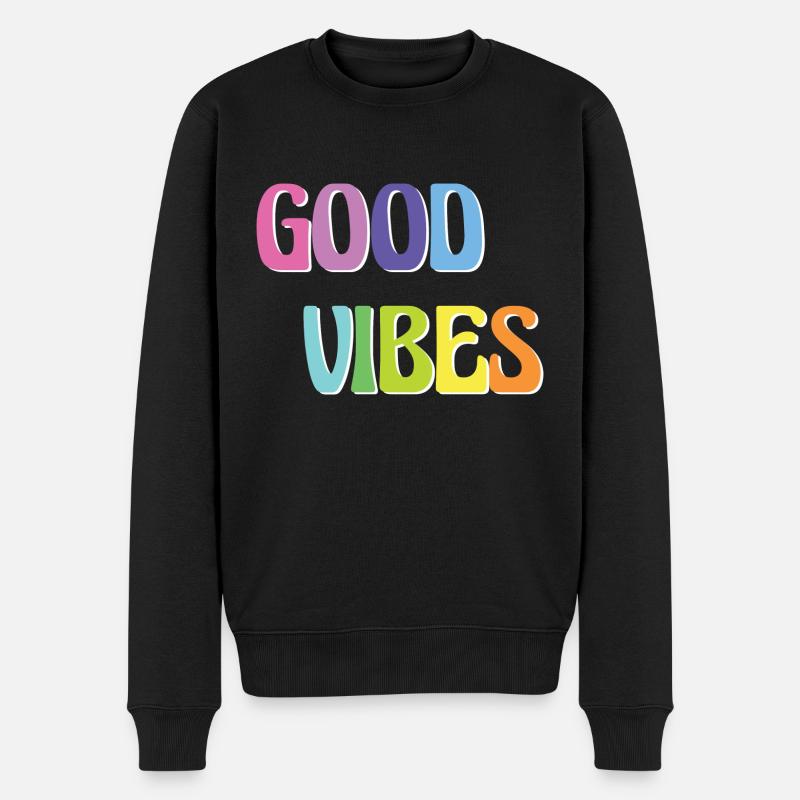 Bonnes vibrations - Pull Premium bio Homme - noir