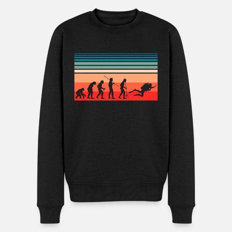 Evolution Diving - Men's Premium Organic Jumper - black