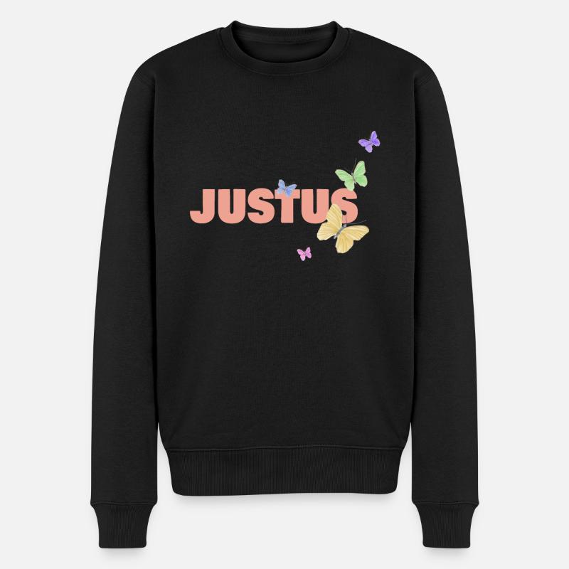 Prénom Justus - Pull Premium bio Homme - noir