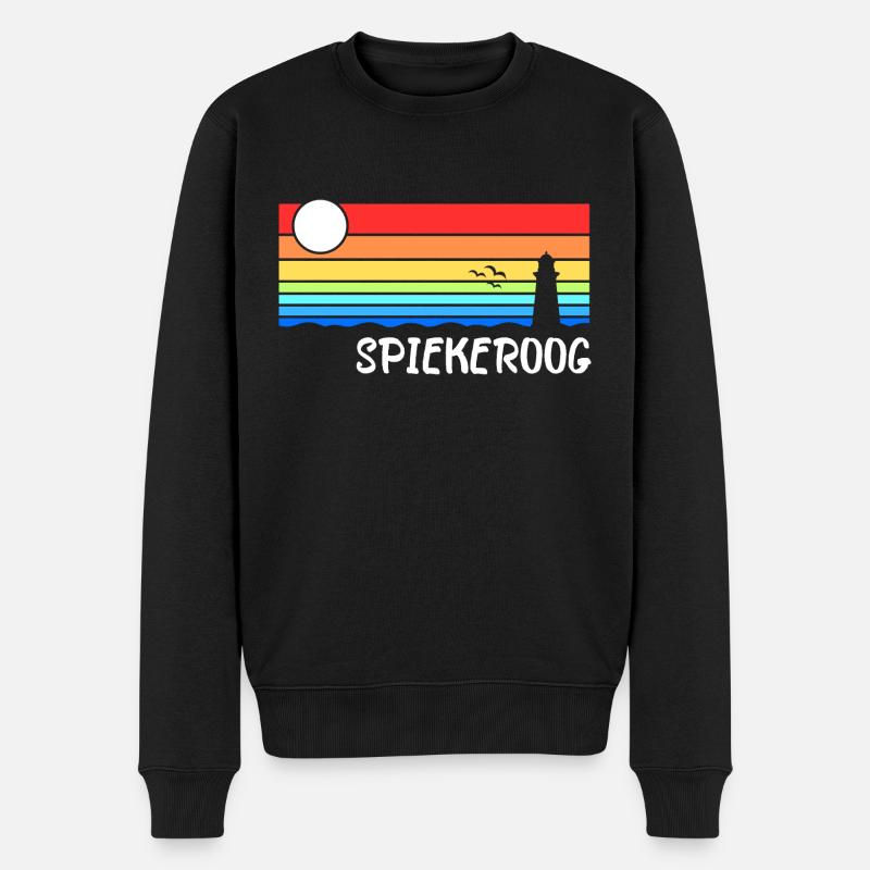 Spiekeroog Nordsee Ostfriesische Insel Geschenk - Männer Premium Bio Pullover - Schwarz