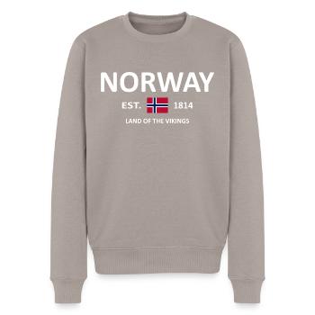 NORVÈGE - Pull Premium bio Homme - taupe - Devant - Nico (187cm)