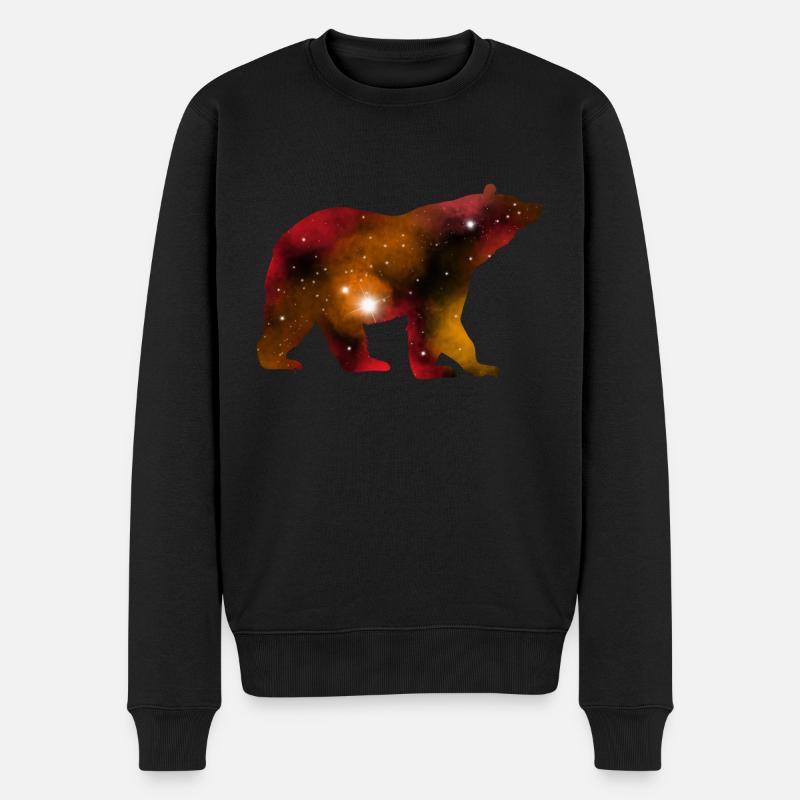 Galaxy Bear - Männer Premium Bio Pullover - Schwarz