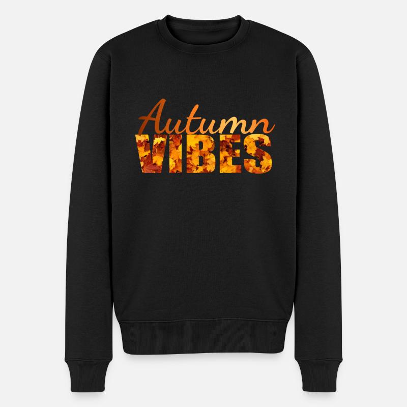 Autumn Vibes - Sentiments d’automne - Pull Premium bio Homme - noir