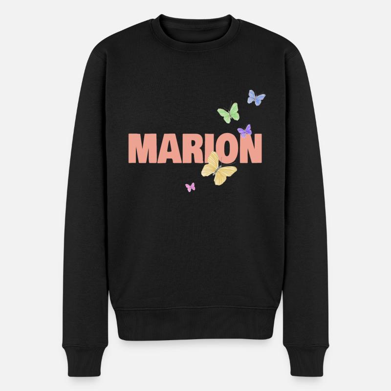 Marion - Männer Premium Bio Pullover - Schwarz