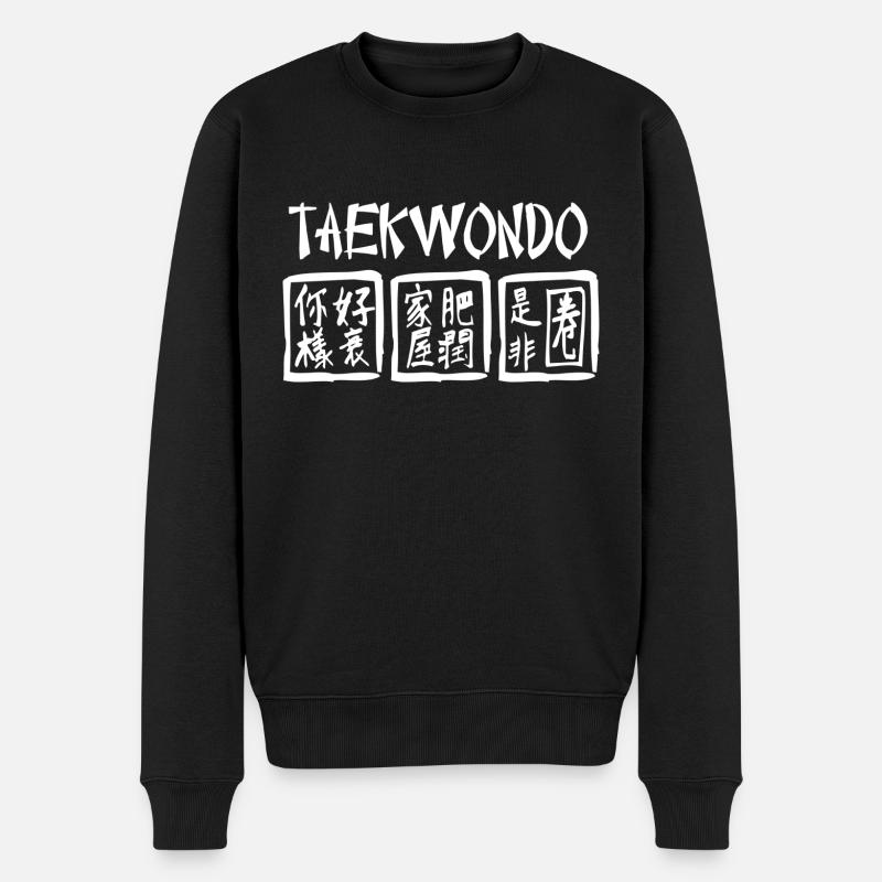 Taekwondo - Männer Premium Bio Pullover - Schwarz
