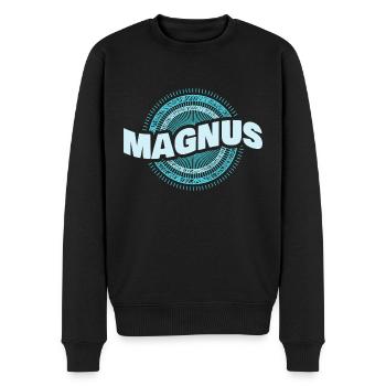 Magnus als Geschenkidee - Männer Premium Bio Pullover - Schwarz - Vorne - Nico (187cm)
