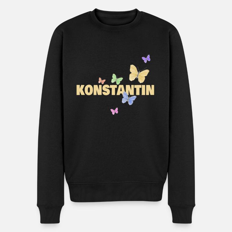 Konstantin Konstantin - Männer Premium Bio Pullover - Schwarz