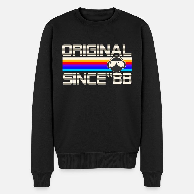 Seit 88 - Männer Premium Bio Pullover - Schwarz