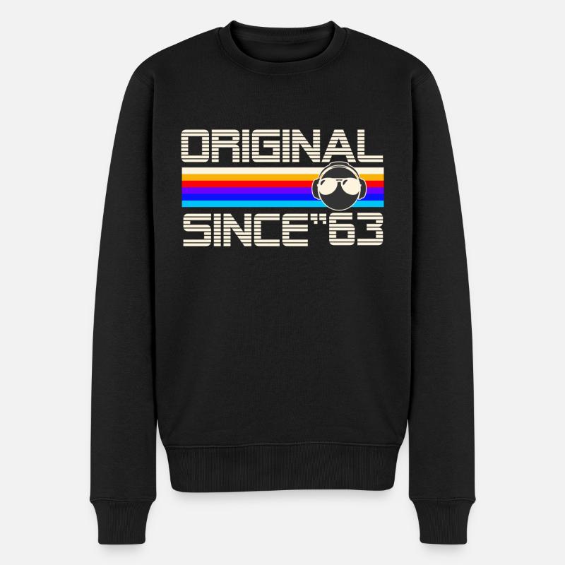 Seit 63 - Männer Premium Bio Pullover - Schwarz