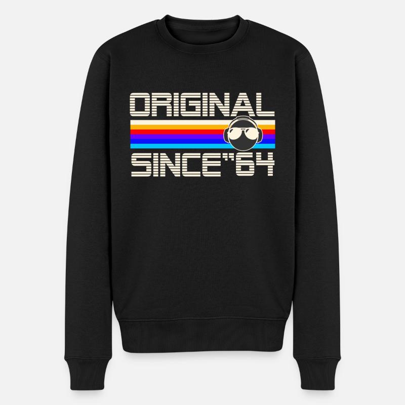 Seit 64 - Männer Premium Bio Pullover - Schwarz