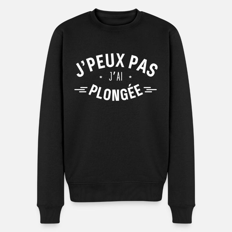 J'Peux pas j'Ai Plongée - Pull Premium bio Homme - noir