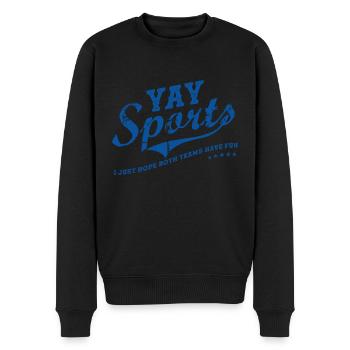 Yay Go Sports! Funny Sports - Men's Premium Organic Jumper - black - Front - Nico (187cm)