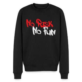 No Risk No Fun - Men's Premium Organic Jumper - black - Front - Nico (187cm)