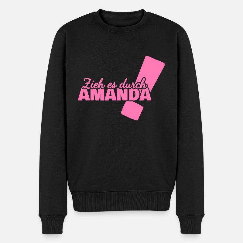 Amanda - Männer Premium Bio Pullover - Schwarz