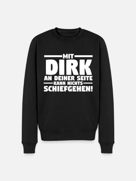 First name Dirk - Men's Premium Organic Jumper - black