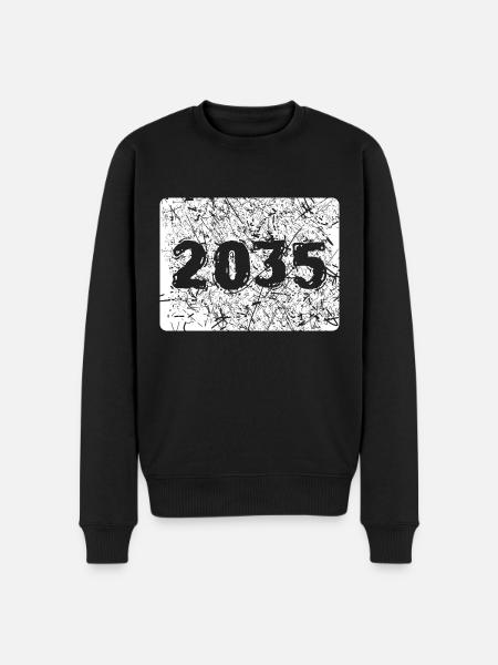 Year 2035 - Men's Premium Organic Jumper - black