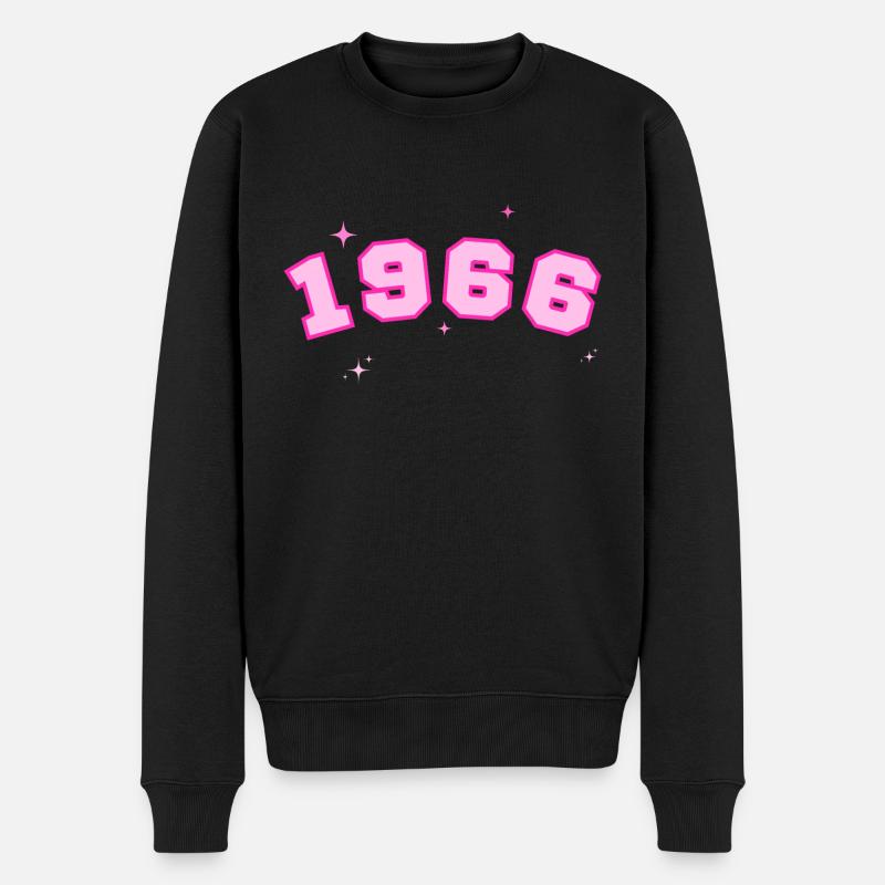 1966 Rosenstern - Männer Premium Bio Pullover - Schwarz