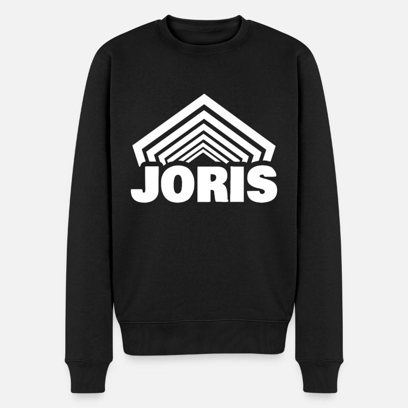 Vorname Joris - Männer Premium Bio Pullover - Schwarz