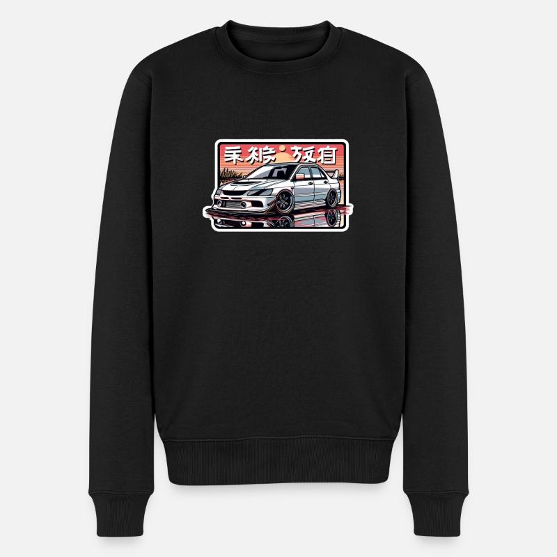 EVO Sundowner - Männer Premium Bio Pullover - Schwarz
