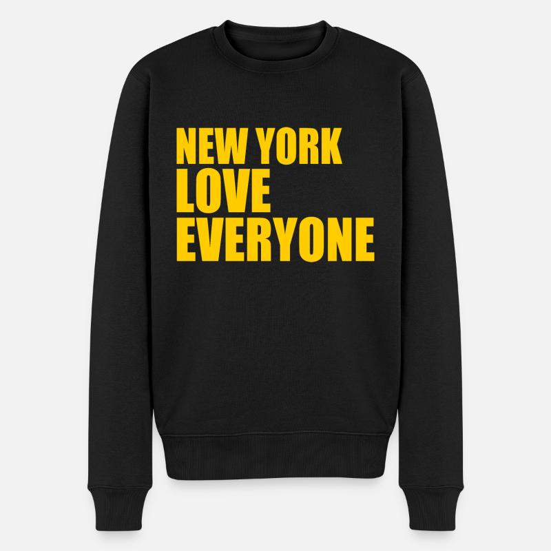 New york - Männer Premium Bio Pullover - Schwarz