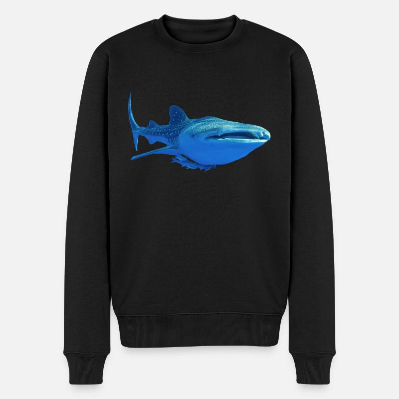 walhai4k - Männer Premium Bio Pullover - Schwarz