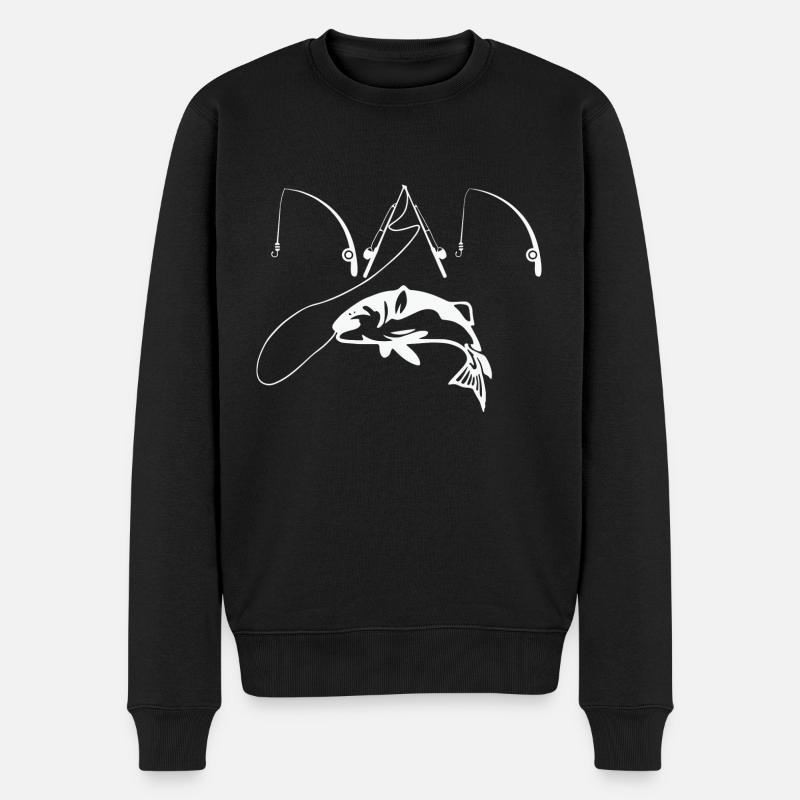 Le papa pêcheur - Pull Premium bio Homme - noir