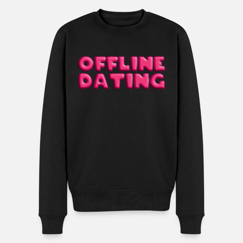 Offline, Détente, Connaissance, Offline dating - Pull Premium bio Homme - noir