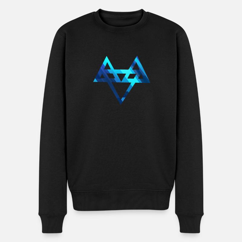Logo Bleu Neffex 3D 1 - Pull Premium bio Homme - noir